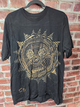 Hand Bleached Moon or Sun Tee — Heavy Cotton / One of One
