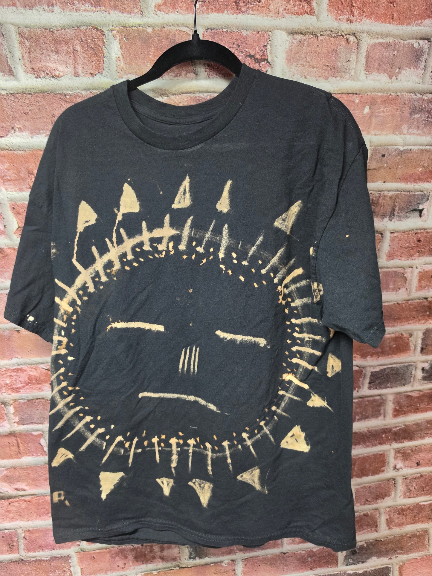 Hand Bleached Moon or Sun Tee — Heavy Cotton / One of One